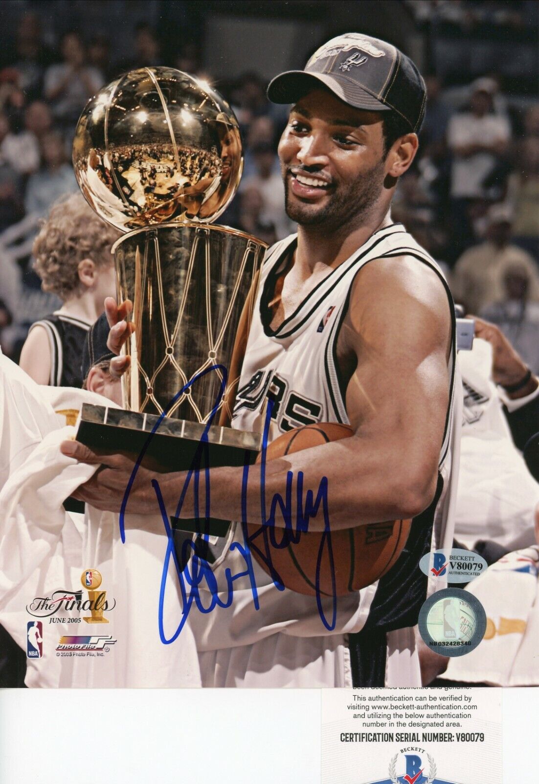 Robert Horry Spurs Lakers Signed Autographed 8x10 Glossy Photo Poster painting Beckett BAS