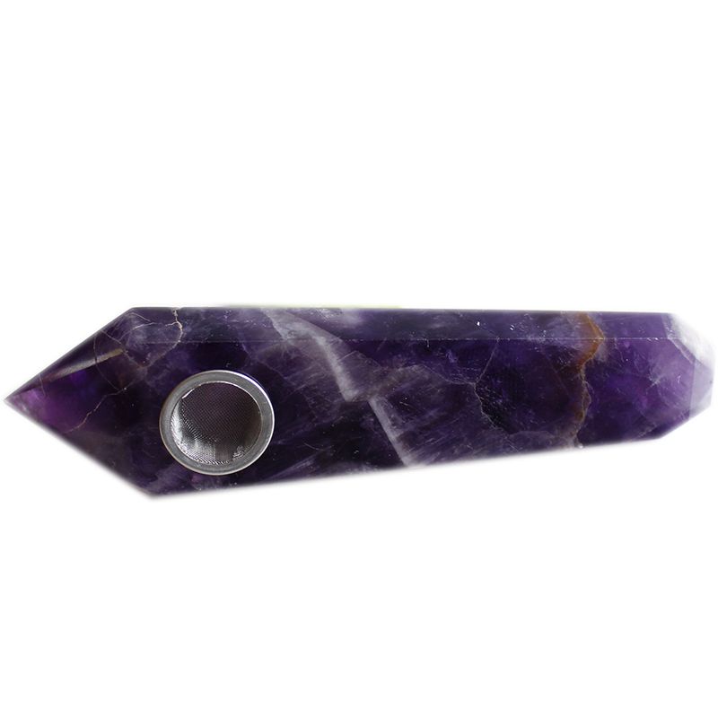 

Quartz Tobacco Weed Natural Stone Pipe Crystal Smoking Cigarette Gemstone, 501 Original