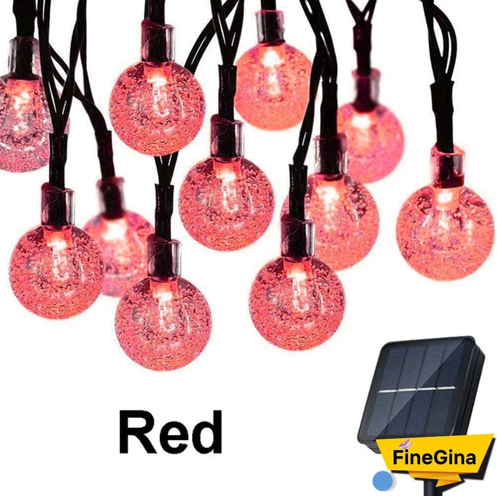 Solar String Lights Garden Outdoor String Lights Waterproof Crystal Ball Fairy Lights, Decoration Lighting for Home, Garden, Patio, Yard, Christmas