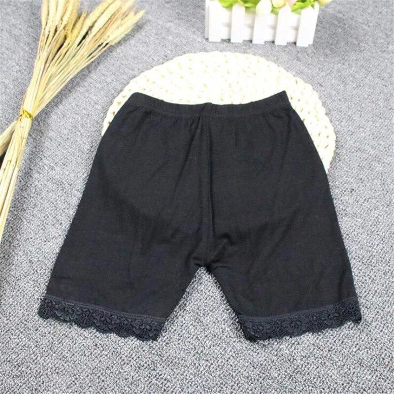 2021 Kids Girls Leggings Children Short Pants Pure Color Capris Girl Lace Kid Breathe Freely Trousers Cotton Pantyhose