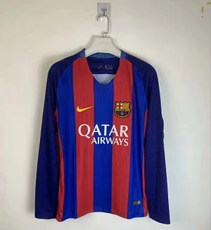 2016/2017 Retro Long Sleeve Barcelona Home Football Shirt 1:1 Thai Quality
