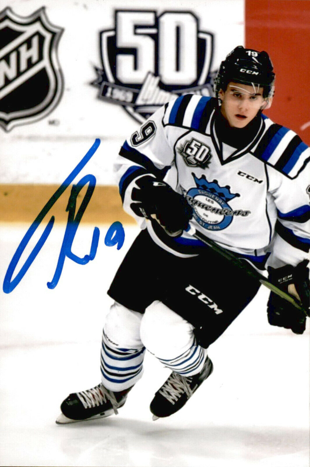 Theo Rochette SIGNED auto 4x6 Photo Poster painting CHICOUTIMI SAGUENEENS / NHL DRAFT 2020 #3