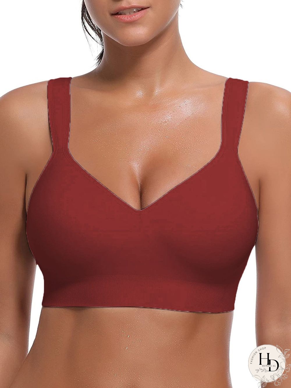 Plain All Season Simple Polyester Plus Size Lightweight Pullover Gallus Wirefree Bra