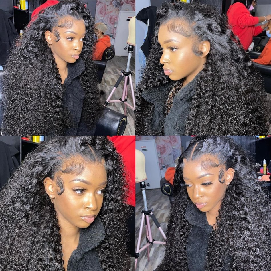 Long Water Wave Lace Black Wigs Daily Style  US Mall Lifes