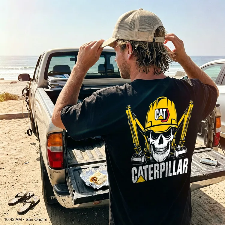 Cat Caterpillar Printed Men's T-shirt