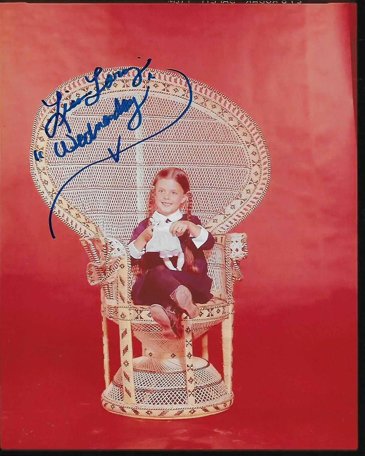 Lisa Loring Addams Family Original In Person Signed 8X10 Photo Poster painting #34