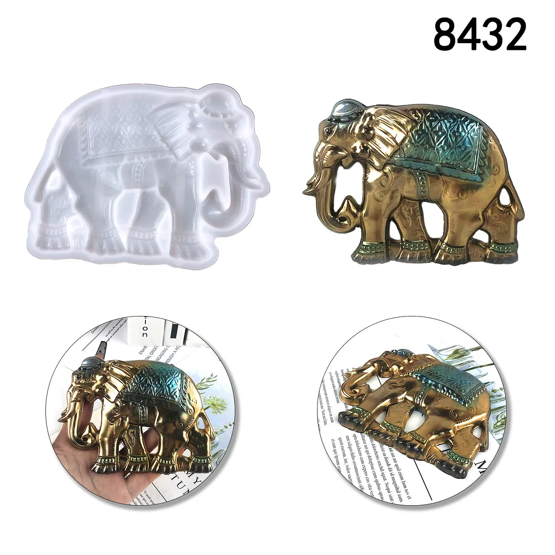 Elephant Wall Decoration Pendant Silicone Mold