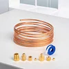 72 Inch Oil Pressure Line Gauge Kit Copper Set of Copper Tube and Threaded Parts