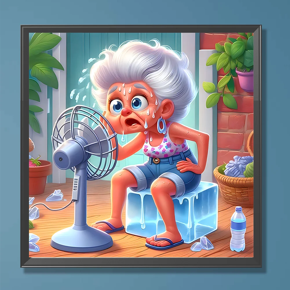 Diamond Painting - Full Round Drill - Grandma(Canvas|30*30cm)