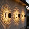 Solar Fence Lights Mandala Theme Waterproof Metal Solar Powered Deck Step Stair Lights for Garden Post Patio Decor Gifts for Women Mom