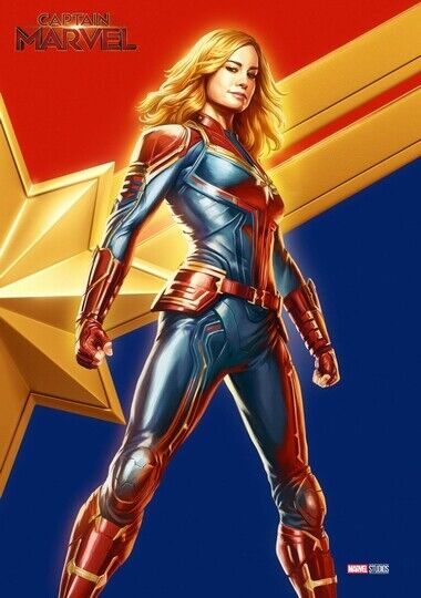 CAPTAIN MARVEL POSTER - MARVEL PROMO - HIGH GLOSS Photo Poster painting POSTER -  POST!