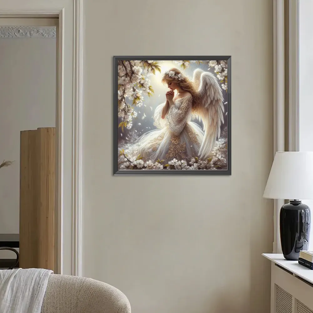 Diamond Painting - Full Round Drill - Praying Angel(Canvas|30*30cm)