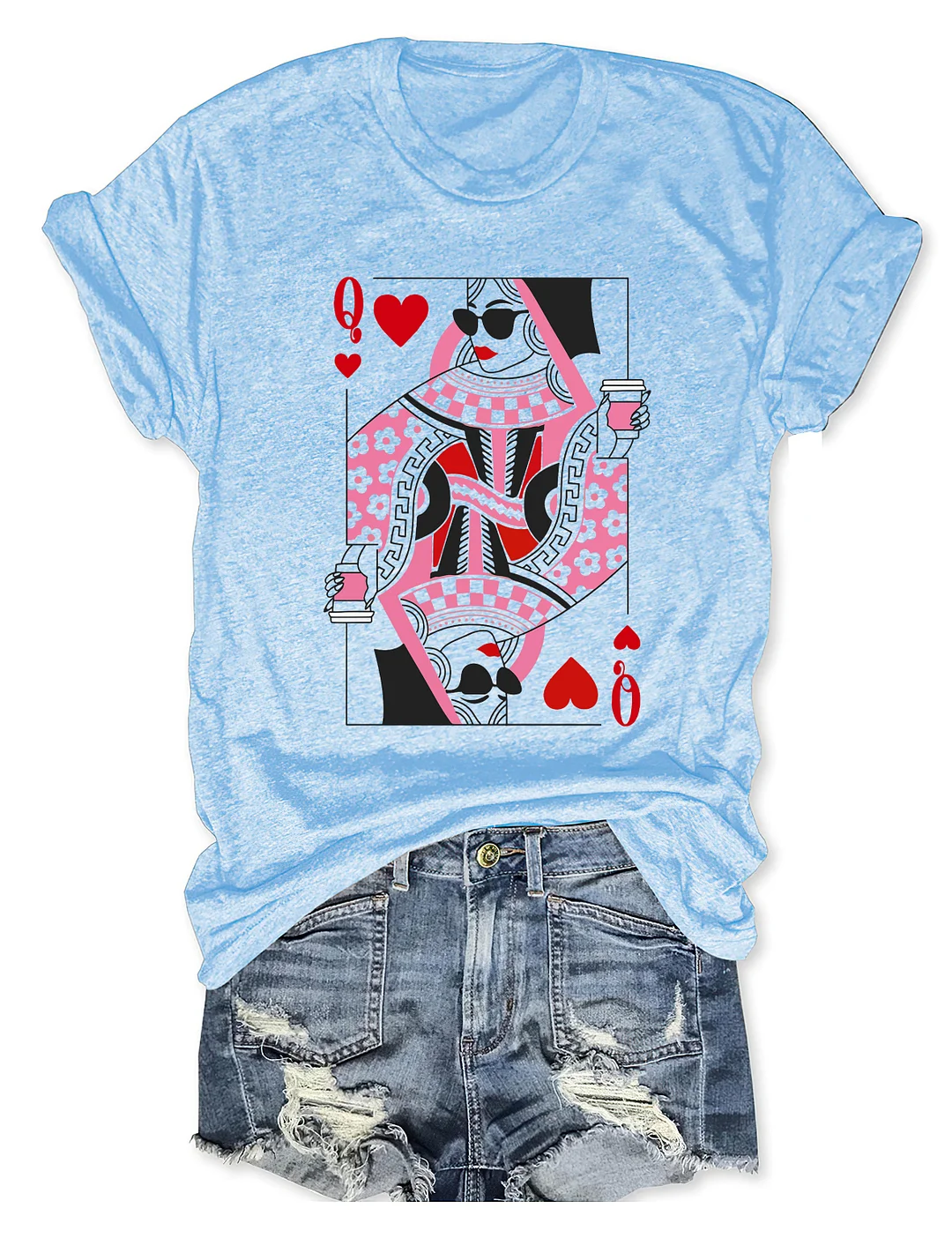Queen Of Hearts Coffee Lover T-shirt