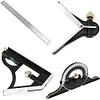 Stainless steel ruler with 3 aluminum parts Multi-function combination ruler Precision angle measuring instrument