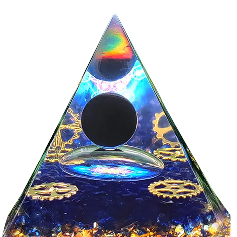 5cm Natural Stone Orgonite Pyramid Healing Crystals Orgone Energy Generator