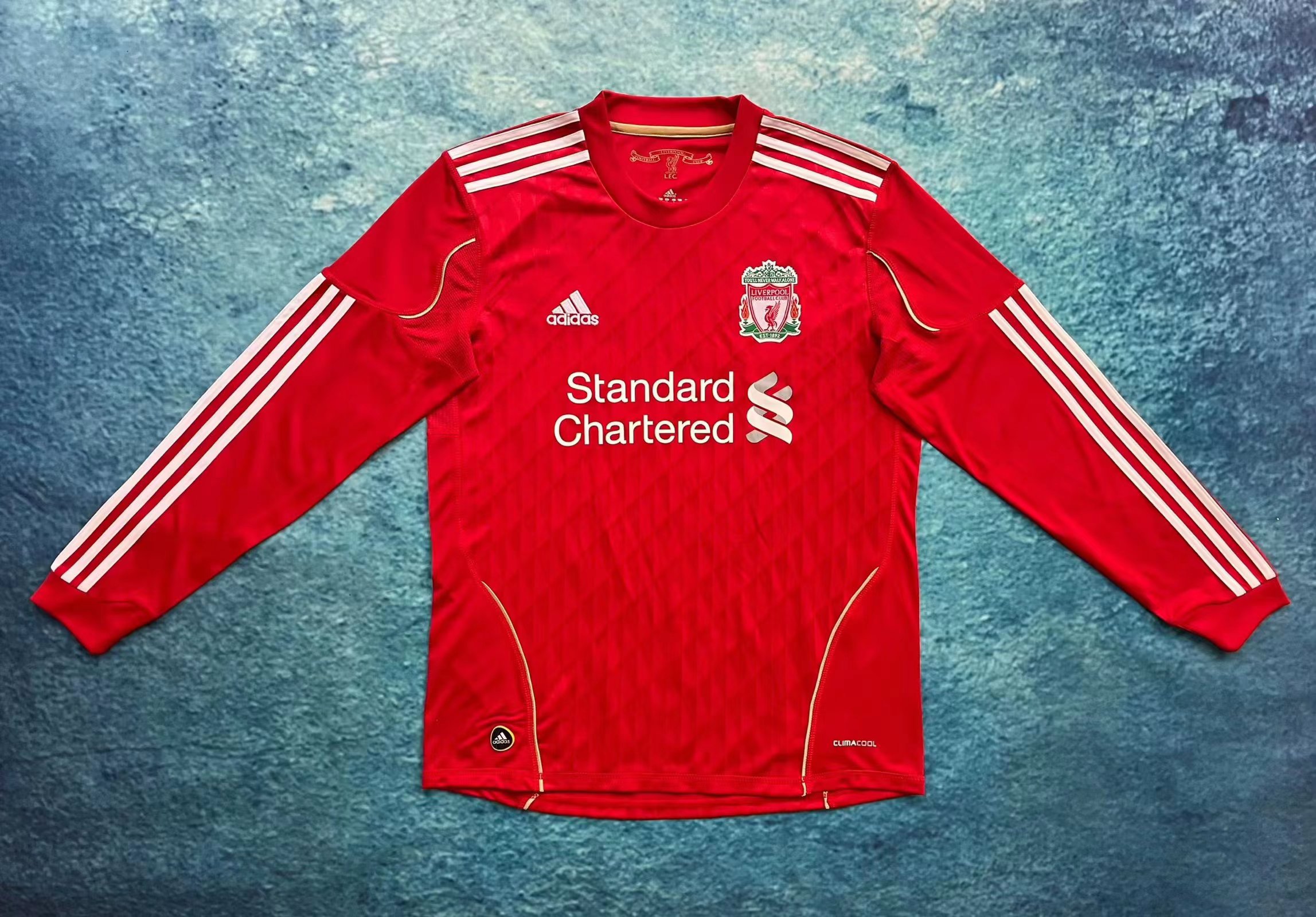 2010-2011 Retro Liverpool Home Long Sleeve Football Shirt Thai Quality