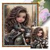 Girl-Full Embroidery 3 Strands 11CT Stamped Cross Stitch-40*50CM