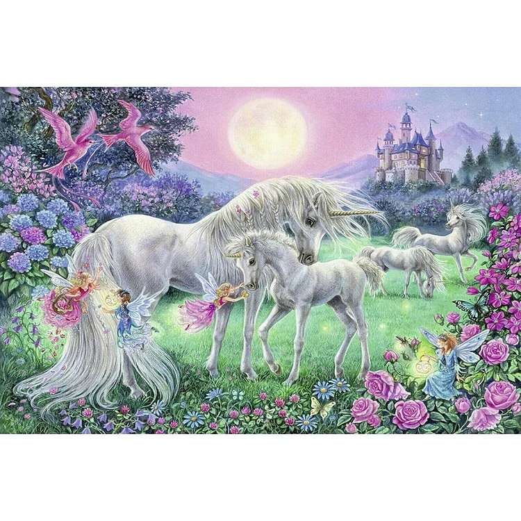 Garden Horse - Full Round Drill Diamond Painting - 60x40cm(Canvas)