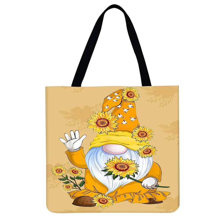 Cartoon Gnome Goblin - Linen Tote Bag