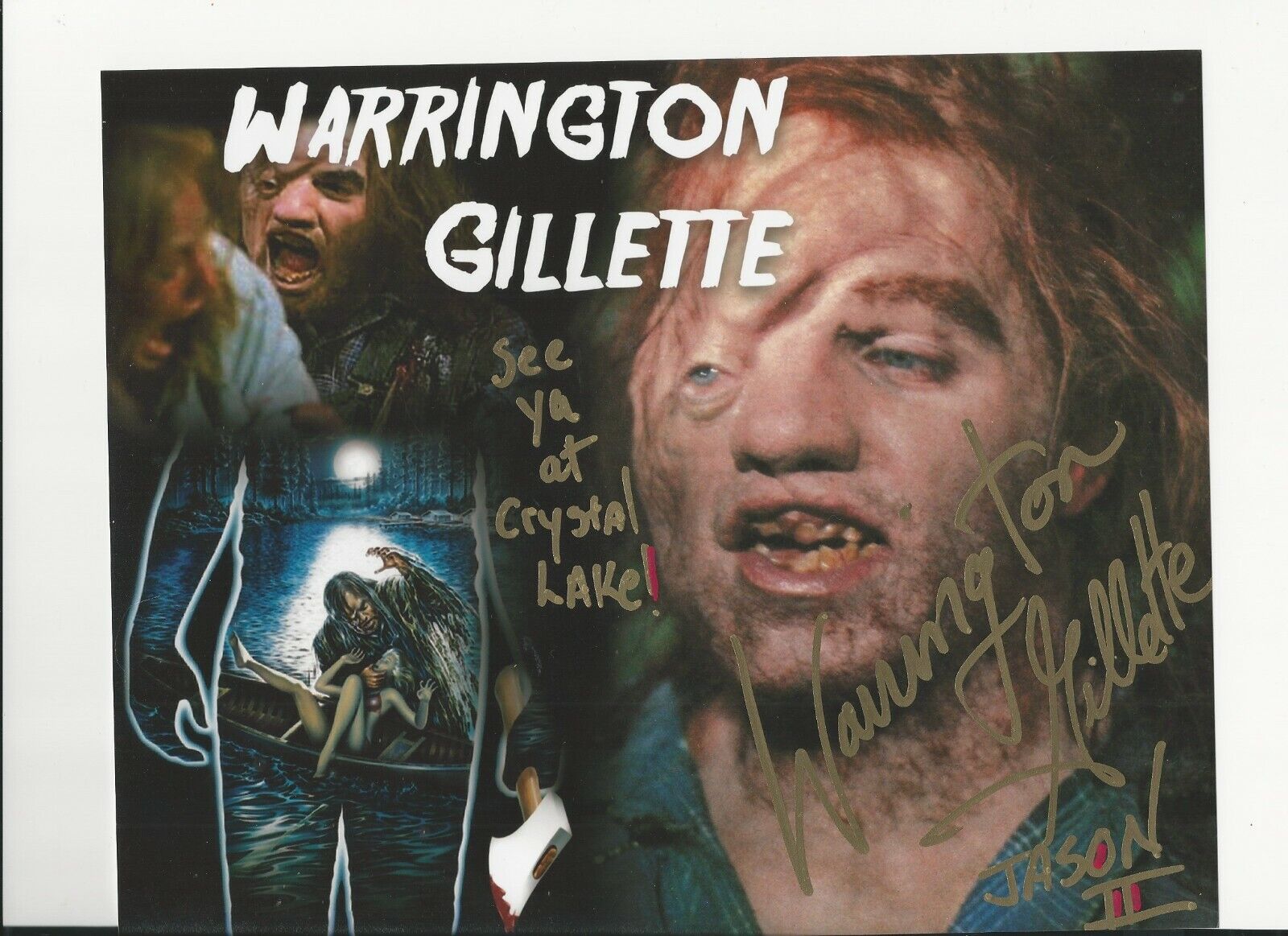 Warrington Gillette - Friday the 13th signed Photo Poster painting