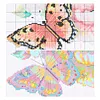 Crescent Roses Cross Stitch Canvas Bag Making Kits with Hoop Frame Printed Embroidered Canvas Bags for Adults Handicraft Sewing Materials DIY Tote Handbag Needlepoint Kits 12.5x14.4in