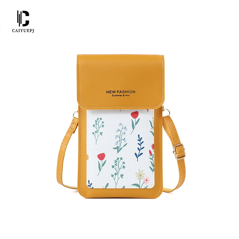 Women’s PVC Solid Color Elegant Streetwear Square Buckle Phone Wallets