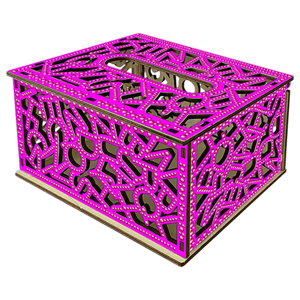 Diamond Painting Paper Towel Holder Napkin Dispenser for Beginners (Pink)