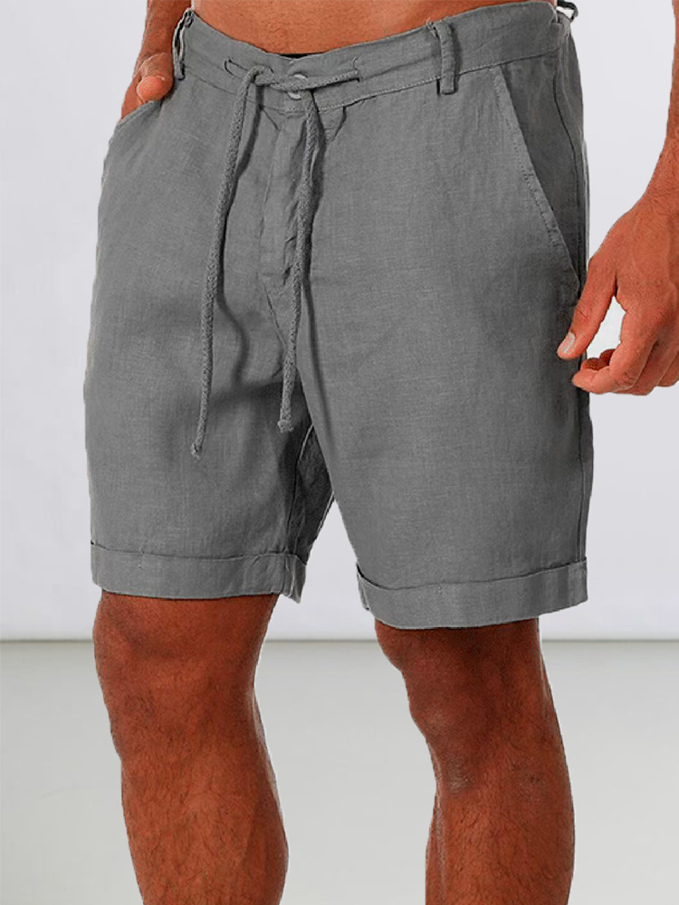 Men's Simple Linen Blend Casual Shorts wearshes