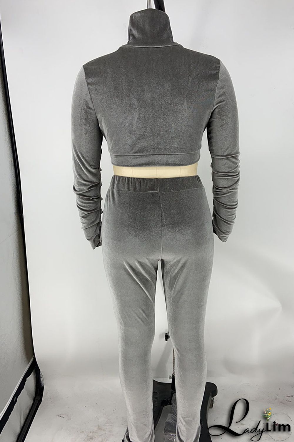 Red Sexy Solid Patchwork Turtleneck Long Sleeve Two Pieces