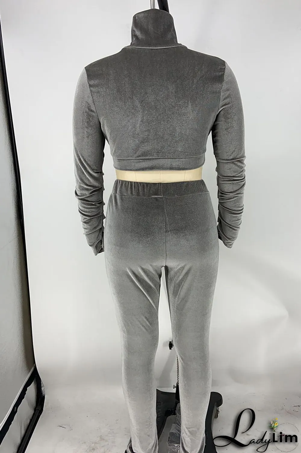 Red Sexy Solid Patchwork Turtleneck Long Sleeve Two Pieces