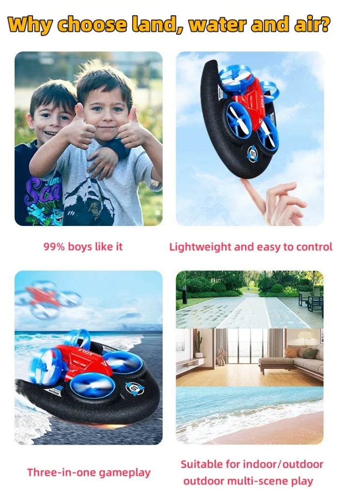 UAV Children's Water, Land And Air Three-in-one Remote Control Aircraft