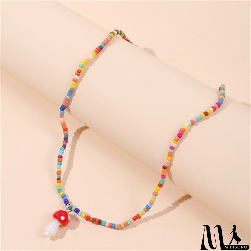 MidiSono - Simple Style Lovely Mushroom Shape Necklace