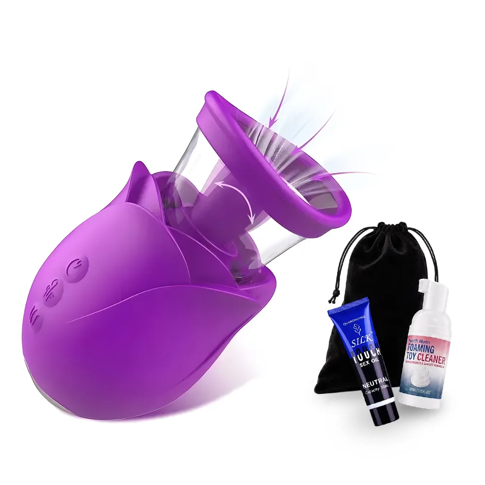 Vortex - 3-in-1 Upgraded Rose Toy Suction & Tongue