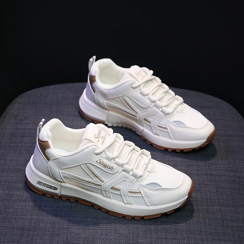 Tanguoant Tanguoant Korean Platform Dad Shoes Spring 2025 New Street Photo Student Running Sneakers Increase Leisure 5088
