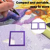 2Pcs Diamond Art Square Auxiliary Frame 3D Printing Diamond Art Desk Positioning Frame Lightweight for Boys Girls Adults Students Home Office Leisure (Violet Purple Large)