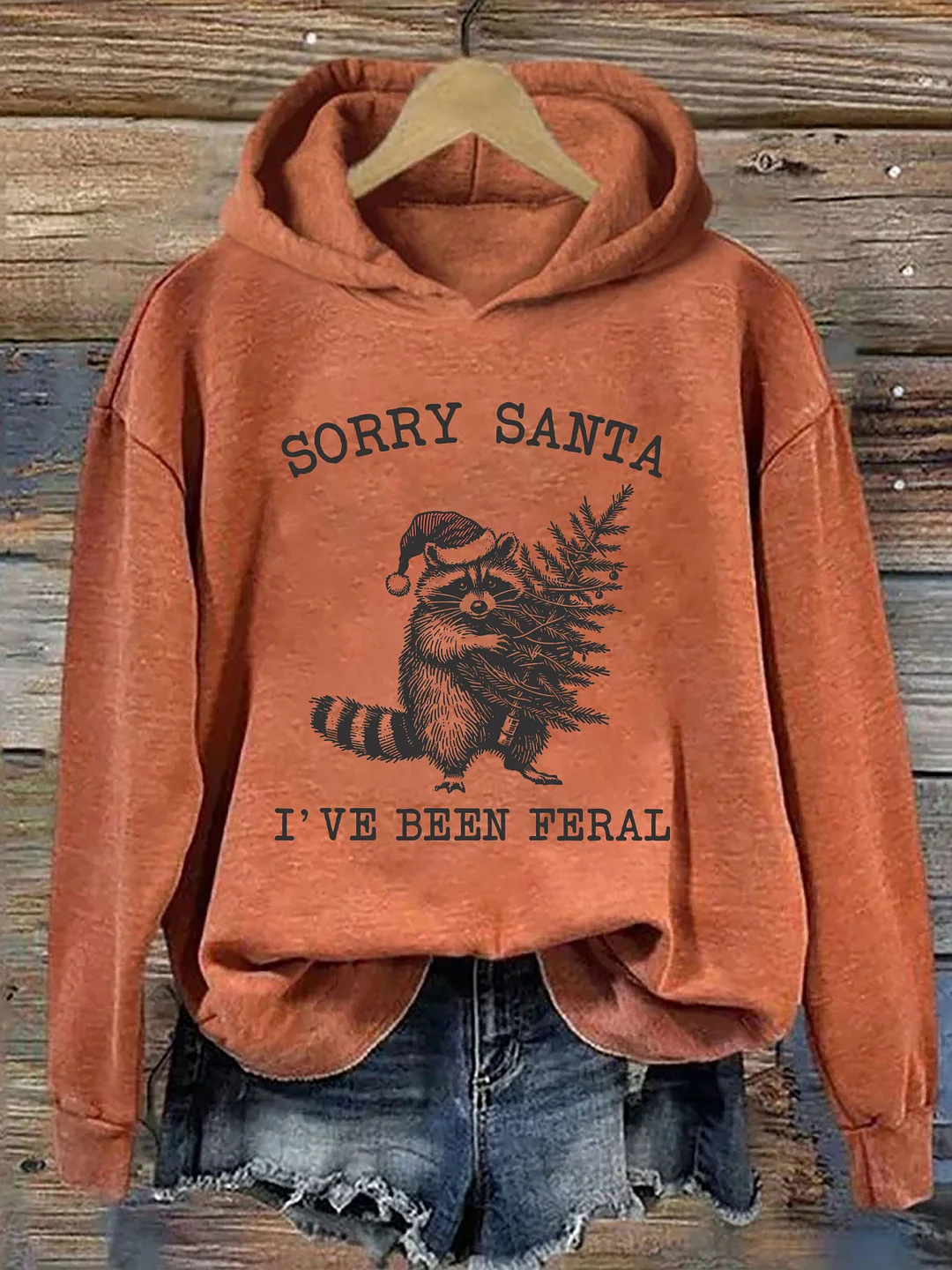 Sorry Santa I've Been Feral Hoodie