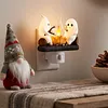 Resin Warm Glow Ghost Campfire Plug-in Night Light Wall Outlet