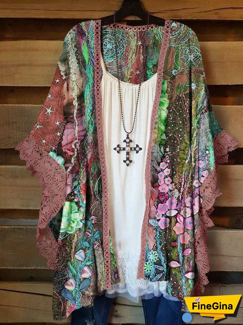 Women's Floral 3/4 Sleeve Floral Printed Top