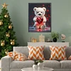 Diamond Painting -DIY Full Square Drill Heart Bear Letter D(35x45cm)
