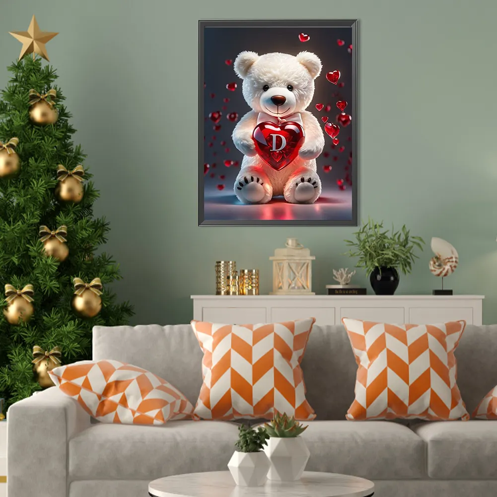 Diamond Painting - Full Square Drill - Bear Love D(Canvas|35*45cm)