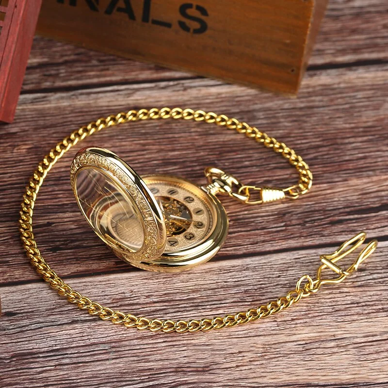 Tommy Golden Pocket watch with Chain