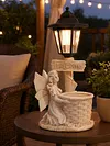 Solar Angel Garden Decor Resin Statue Outdoor Light 600mAh Battery