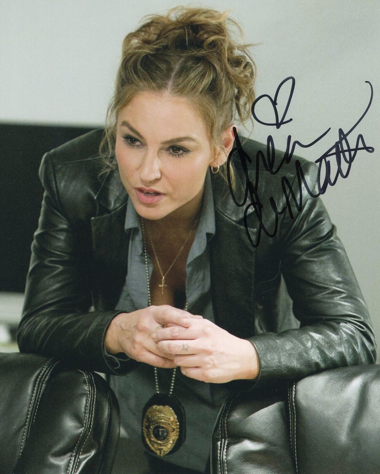 Drea de Matteo Sons of Anarchy Sopranos Signed 8x10 Photo Poster painting w/COA