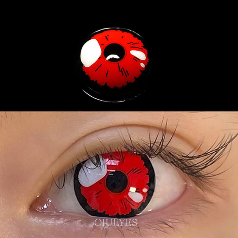 【NEW】Black Lobelia-Red Halloween Contact Lenses