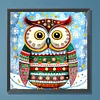 Diamond Painting -DIY Round Drill Christmas Owl