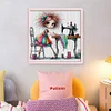 (Stamped/Counted) Sewing Machine Girl-11CT Cross Stitch 40*40cm/15.75*15.75in