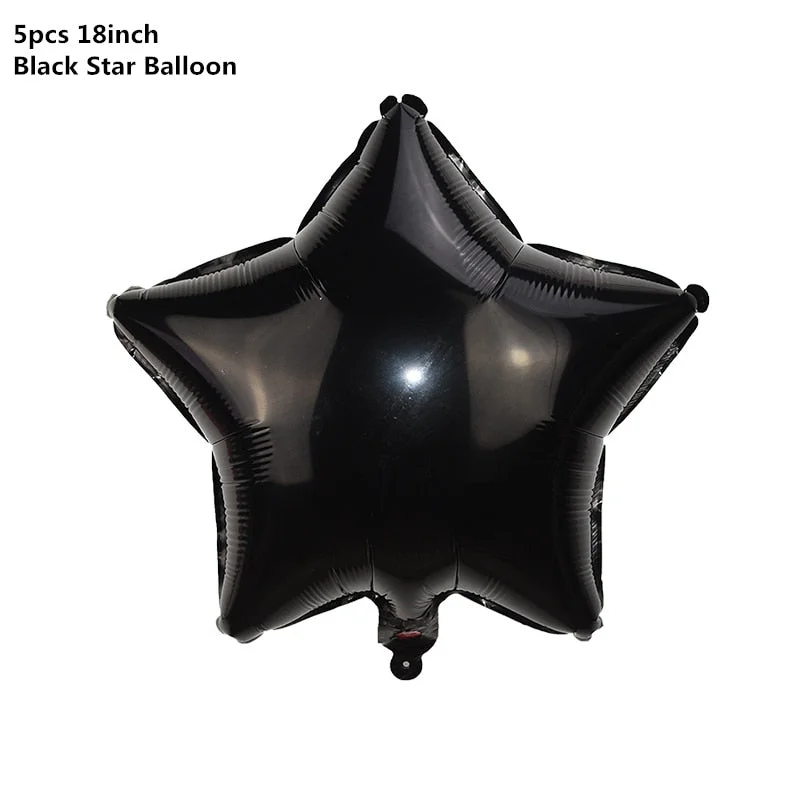 Black Gold Happy Birthday Banner Balloons Helium Number Foil Balloon for Baby Boy Kids Adult 18 30 Birthday Party Decorations