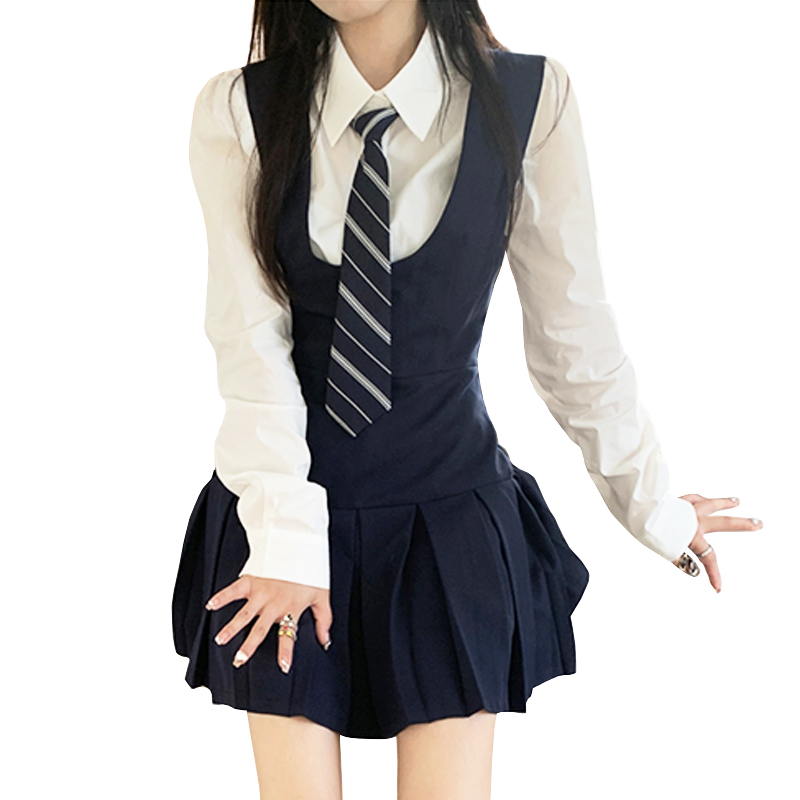 PREPPY SHIRT VEST DRESS SUIT