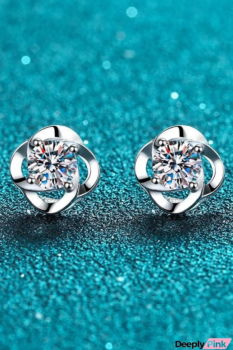 It's Your Day Moissanite Rhodium-Plated Stud Earrings