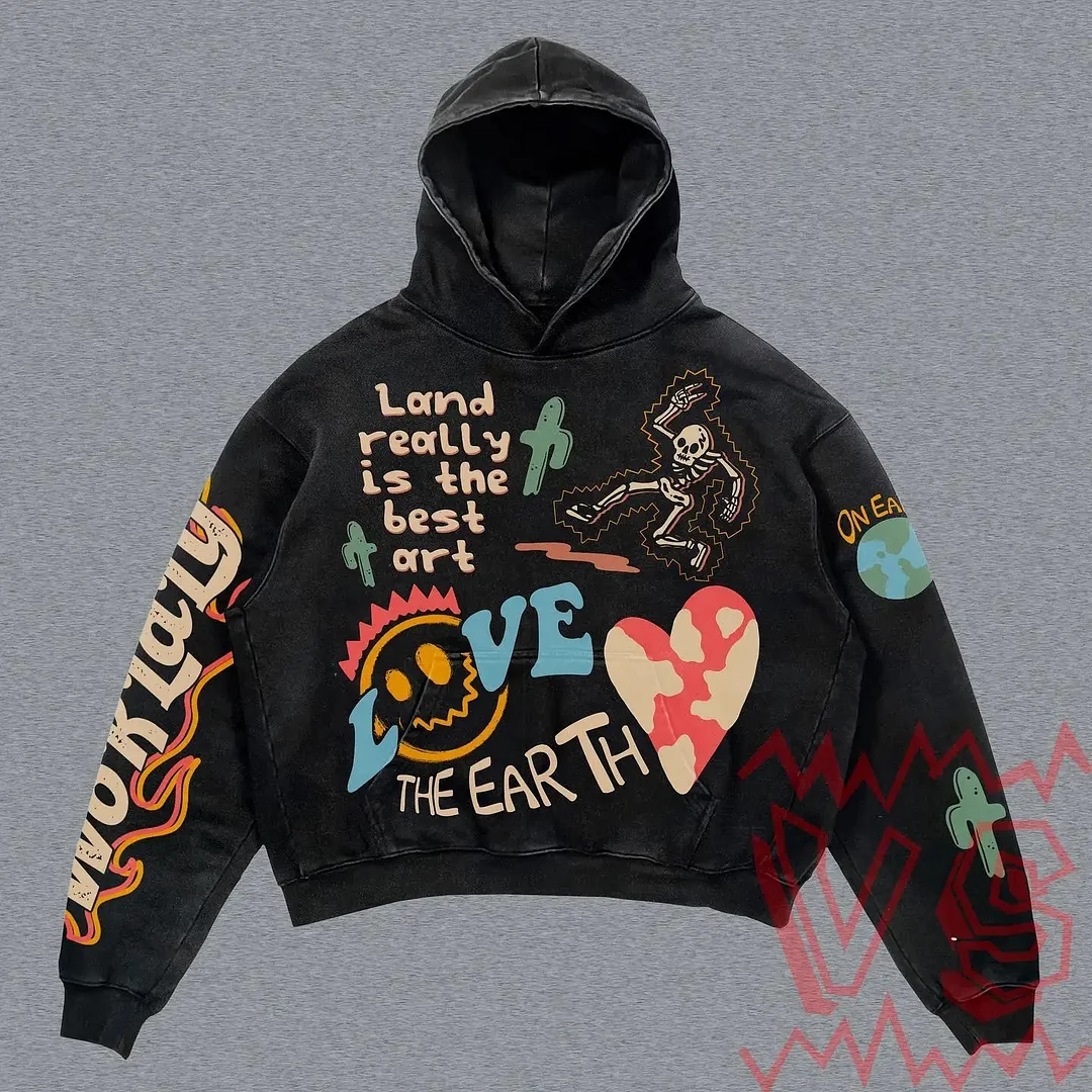 Aonga Harajuku skull letter oversized sweatshirt hoodie body armor hoodies women goth y2k tops 2025 new streetwear gothic clothes aonga